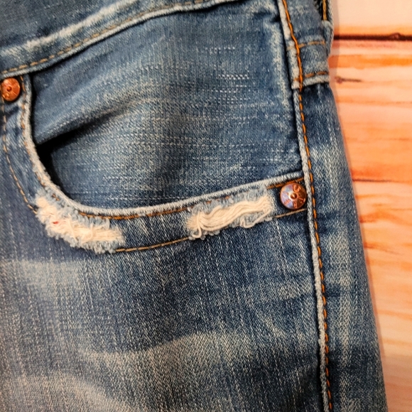 Uocycled, Handmade True Relgion Denim Jean Skirt - Picture 2 of 9